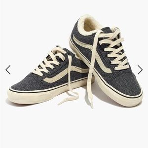 Madewell x Vans® Unisex Old Skool Lace-Up Sneakers in Flannel and Sherpa